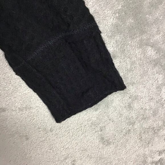 Caslon Women’s Black Waffle Knit Boat Neck Dolman Sleeve Top Size S NWOT - Picture 7 of 9